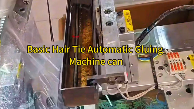 Basic Hair Tie Automatic Gluing Machine, with a daily output of at least over 20,000 hair ties