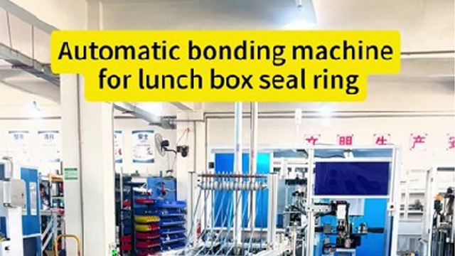 Automatic bonding machine for lunch box seal ring