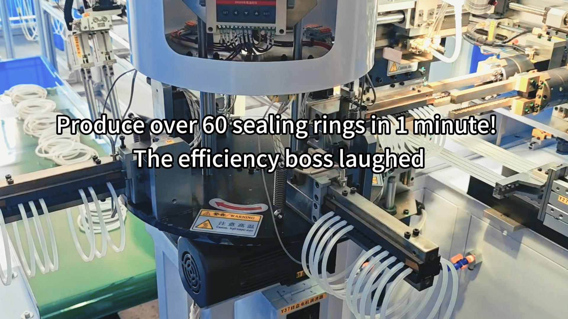 Produce over 60 sealing rings in 1 minute! The boss laughed at the efficiency of the Seal ring bonding machine