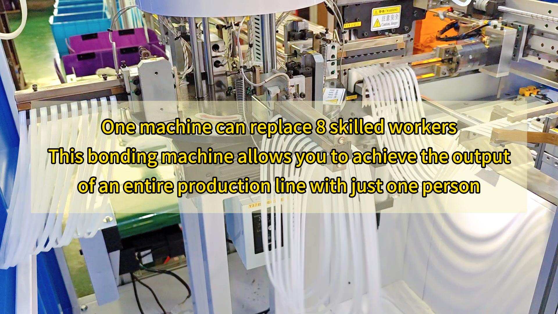 This Silicone rubber O-ring bonding machine allows one person to produce the output of one line