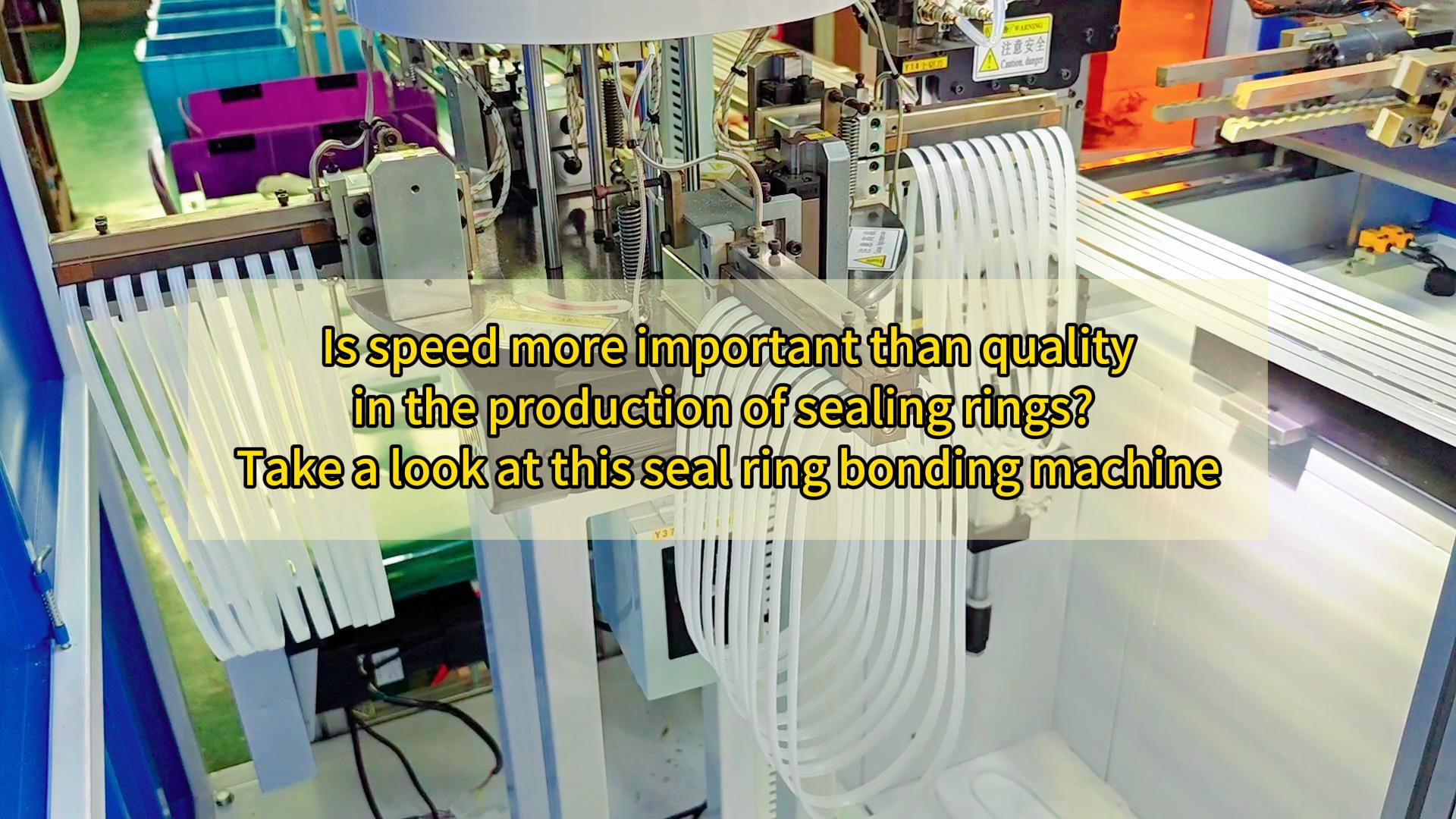 Is speed more important than quality in the production of sealing rings? Take a look at this seal ring bonding machine