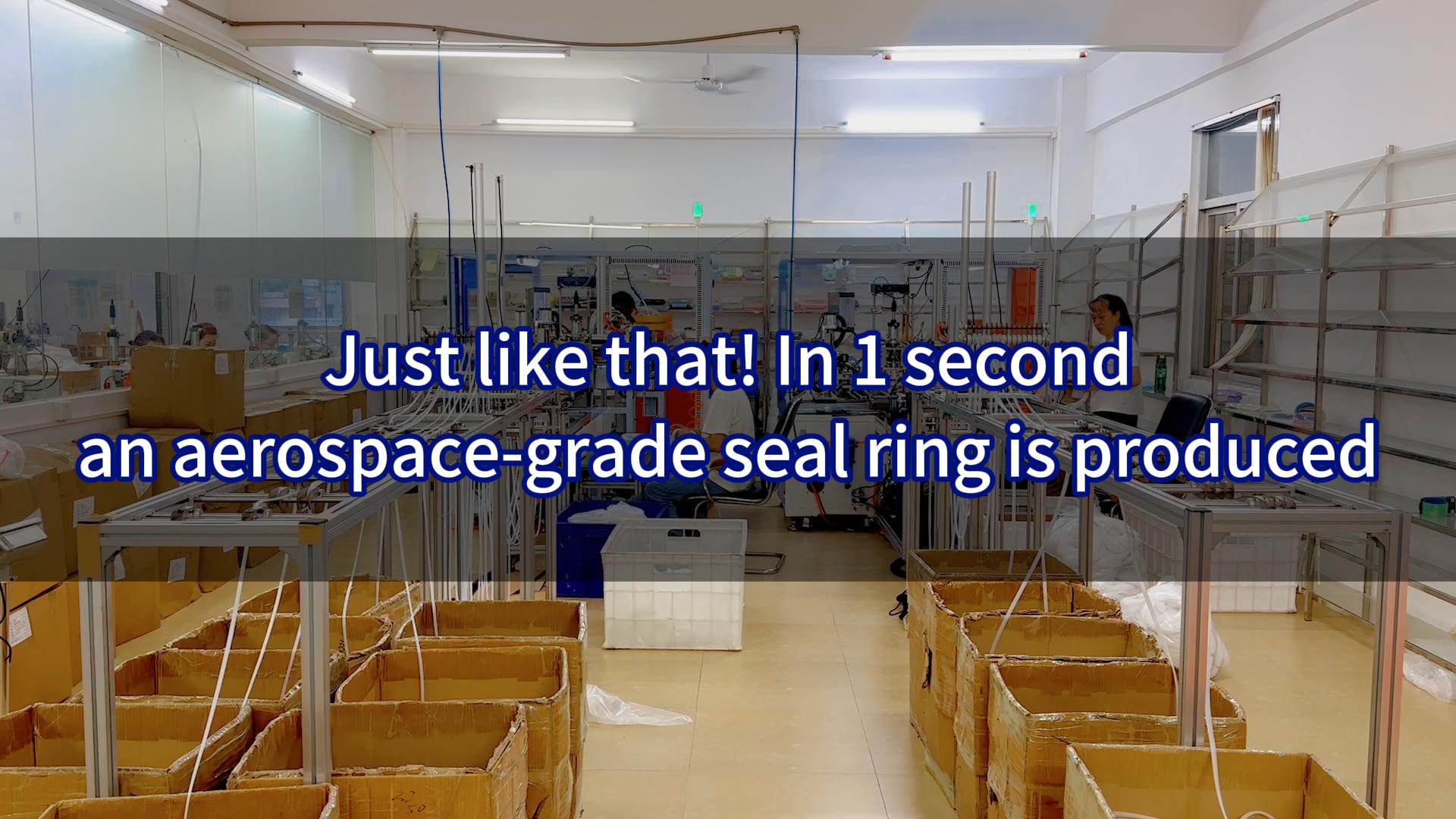 Seal ring automatic bonding machine：Just like that! In 1 second, an aerospace-grade seal ring is produced